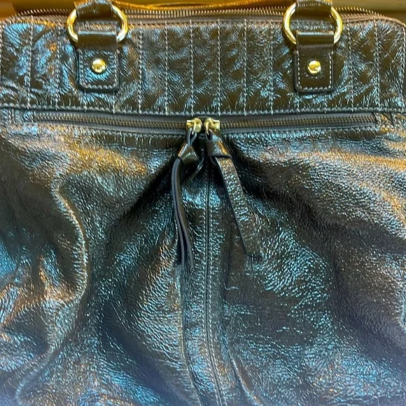 J Crew Dark Brown Patent Leather Tote - Picture 3 of 16